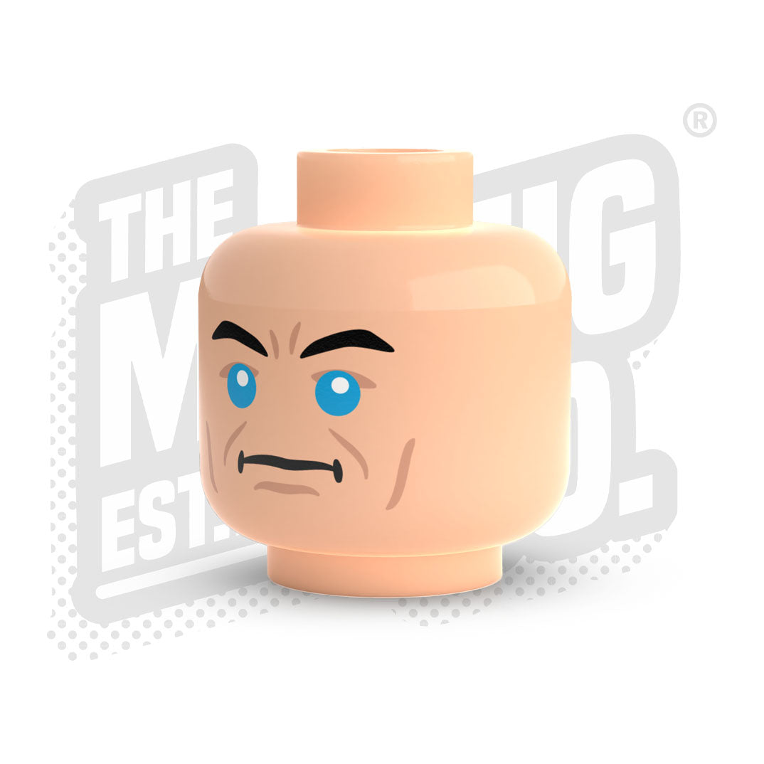 Custom Printed Lego - Blue Eyed Head #06 - The Minifig Co.