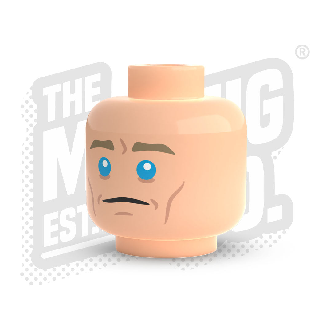 Custom Printed Lego - Blue Eyed Head #07 - The Minifig Co.