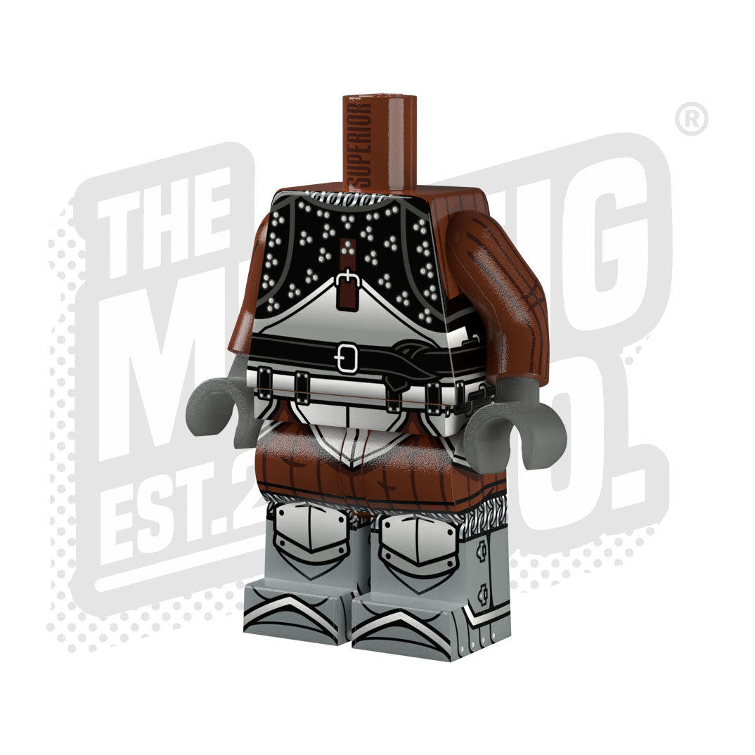 Custom Printed Lego - Medieval Brigandine (Brown) - The Minifig Co.