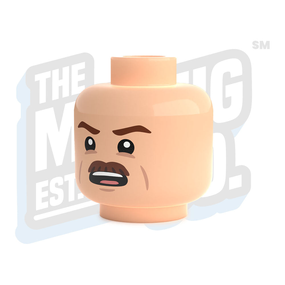 Custom Printed Lego - British Head #04 - The Minifig Co.