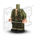 Custom Printed Lego - British Chindit - Open Shirt (Lt. Nougat) - The Minifig Co.
