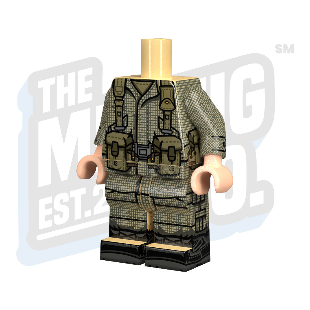 Custom Printed Lego - U.S. Chocolate Chip Body (Night Desert Full) - The Minifig Co.