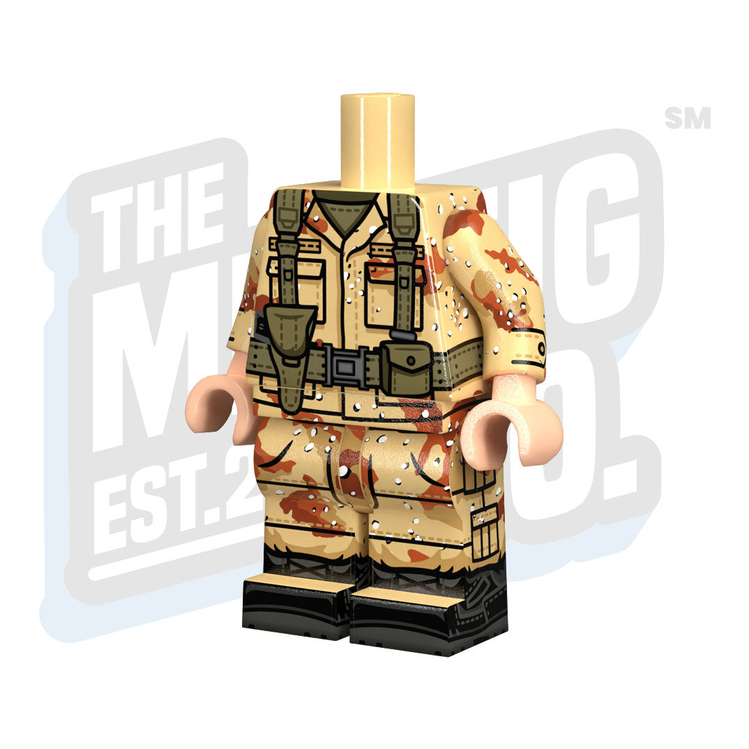 Custom Printed Lego - U.S. Chocolate Chip Body (Officer) - The Minifig Co.