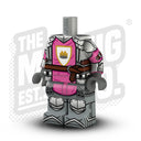 Custom Printed Lego - Castle Knight Body - Pink Crown - The Minifig Co.