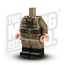 Custom Printed Lego - German Tropical Body - Officer #4 - The Minifig Co.