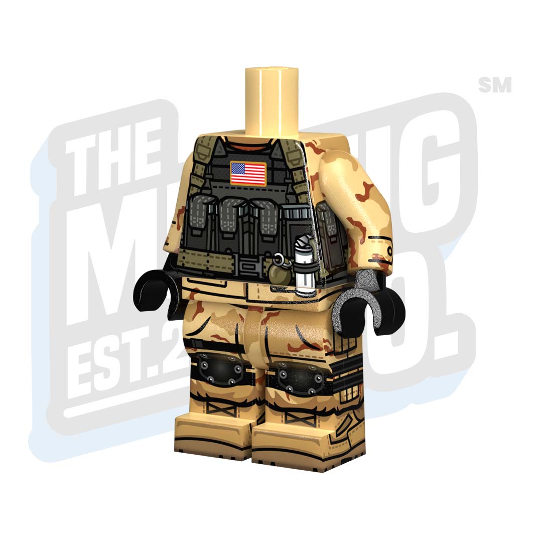 Custom Printed Lego - U.S. Delta Force Body #04 - The Minifig Co.