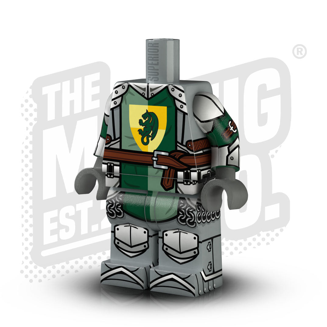 Custom Printed Lego - Castle Knight Body - Dragon Kingdom - The Minifig Co.