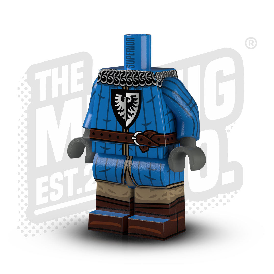 Custom Printed Lego - Falcon Knight Padded Gambeson Body - The Minifig Co.