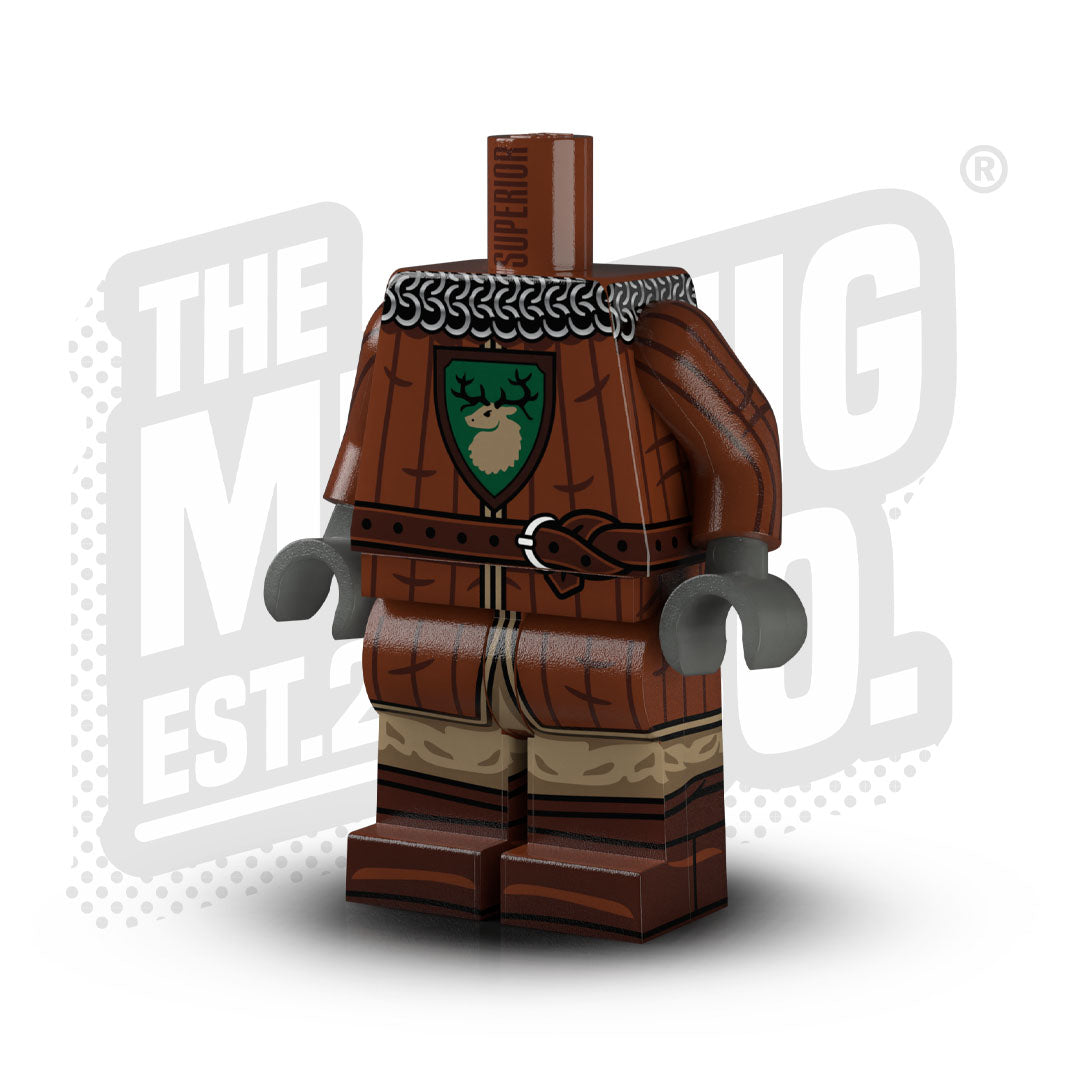 Custom Printed Lego - Forestmen Knight Padded Gambeson Body - The Minifig Co.