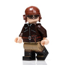 Custom Printed Lego - WWII German Pilot (Dark Brown/Dark Tan) - The Minifig Co.