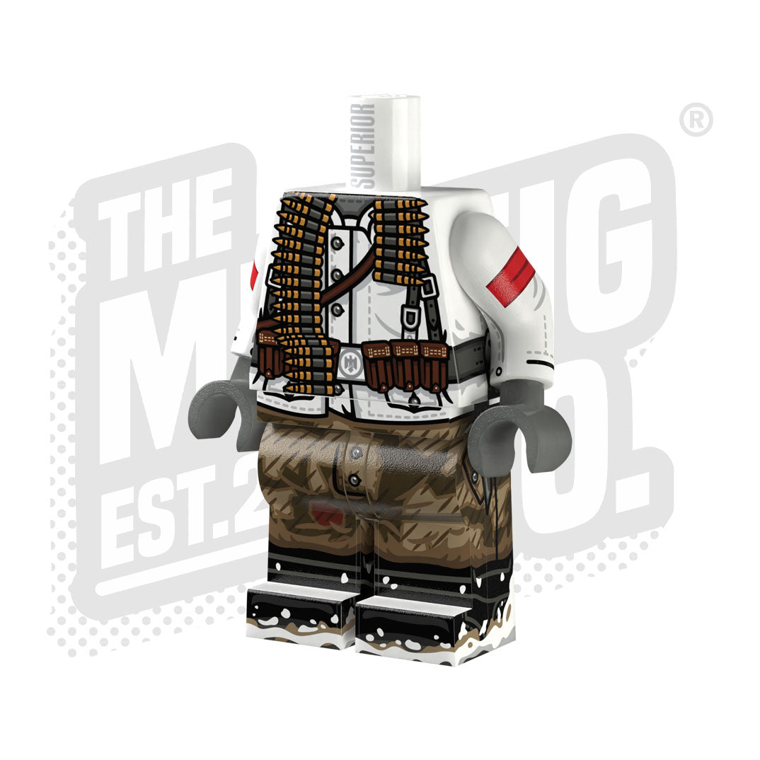 Custom Printed Lego - WWII German Heer Winter Parka Body (MG-Assist) - The Minifig Co.