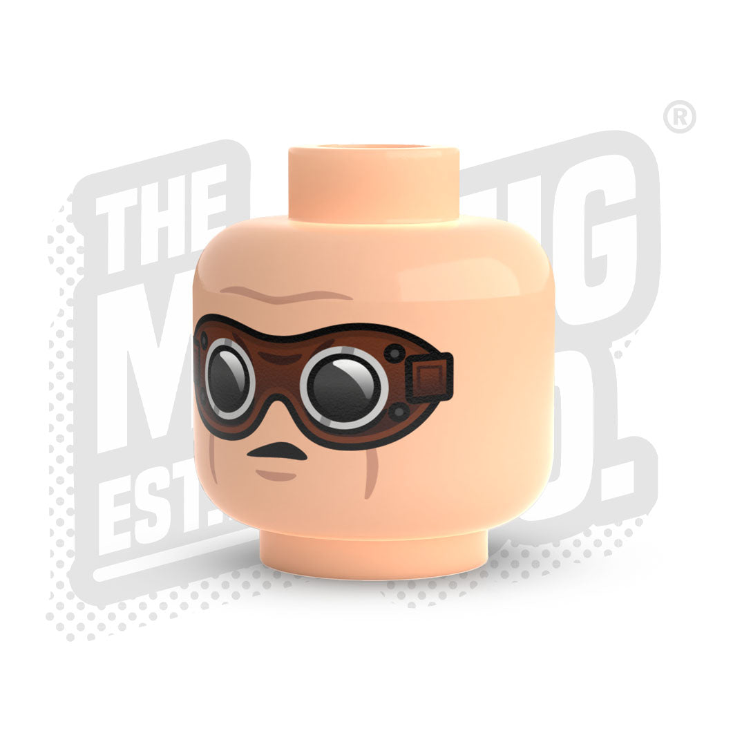 Custom Printed Lego - Goggles Head #01 - The Minifig Co.