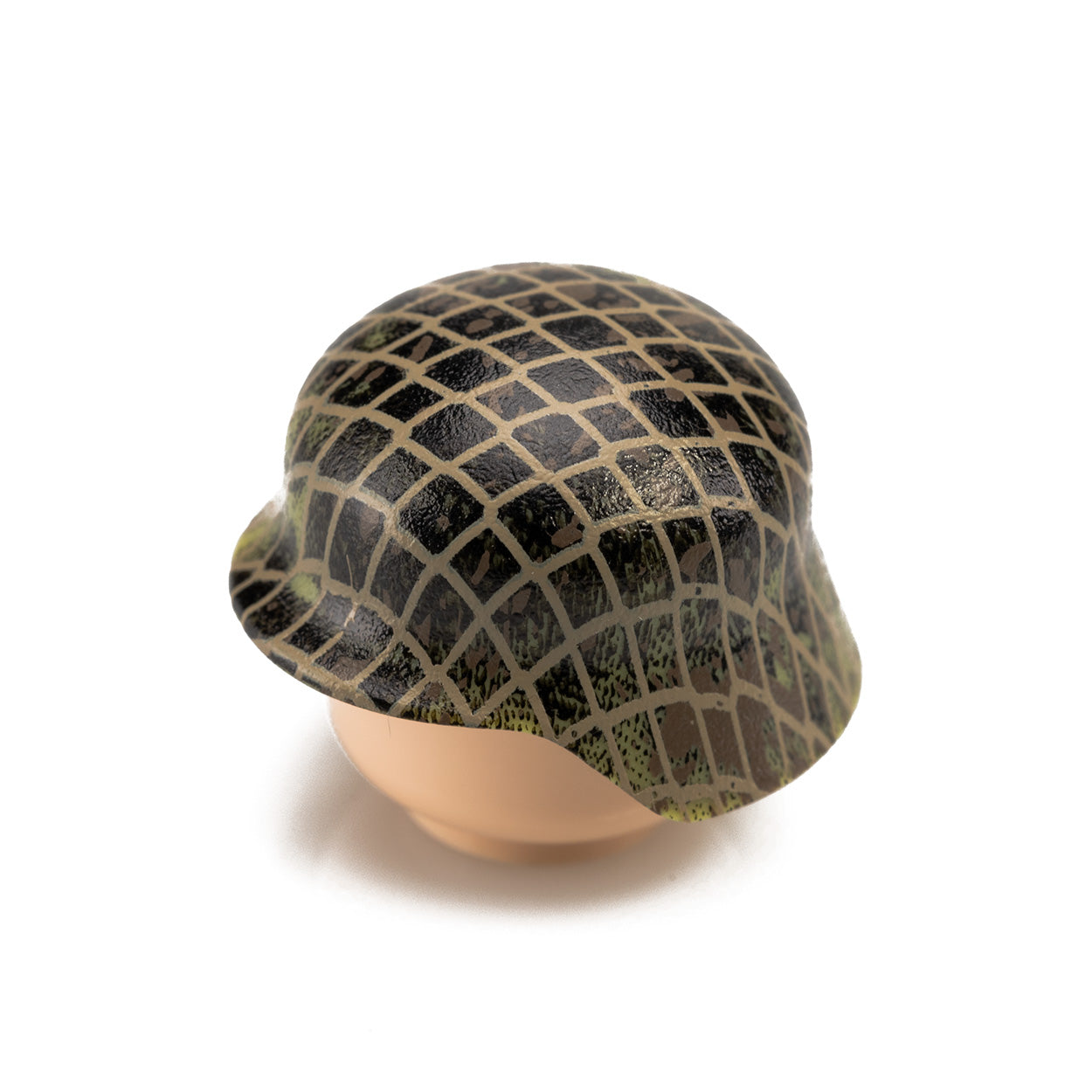 Custom Printed Lego - Grime/Netted Stahlhelm (Olive) - The Minifig Co.