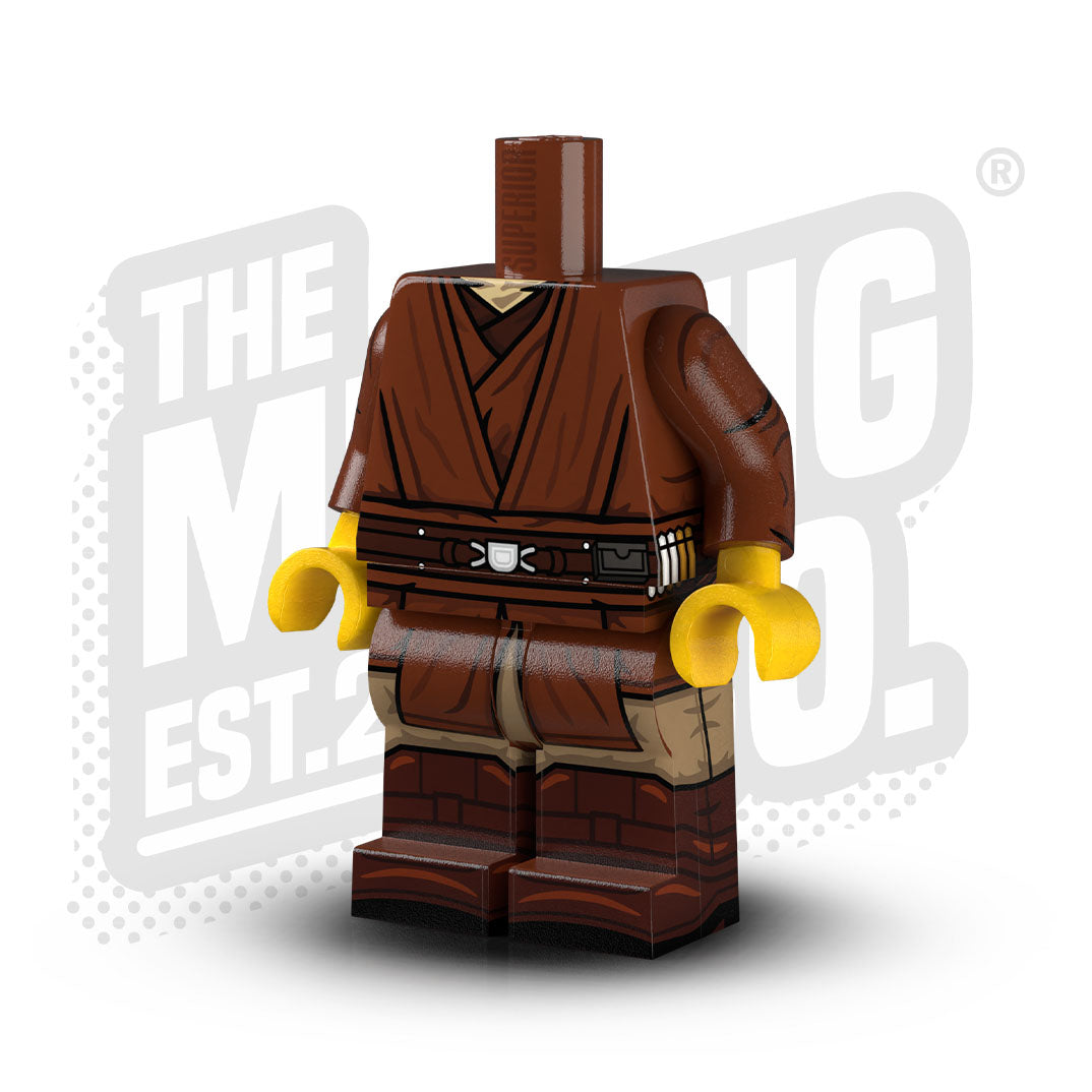 Custom Printed Lego - Space Knights Body (Red Brown) - The Minifig Co.