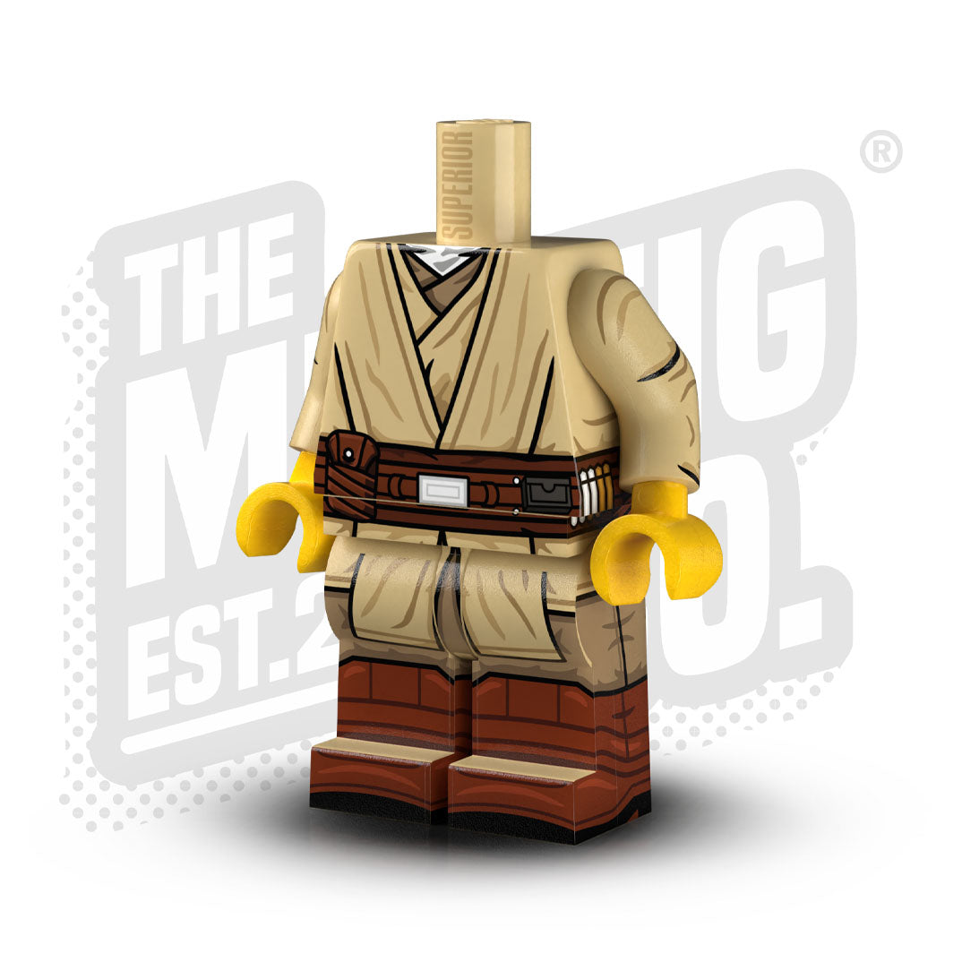 Custom Printed Lego - Space Knights Body (Tan) - The Minifig Co.