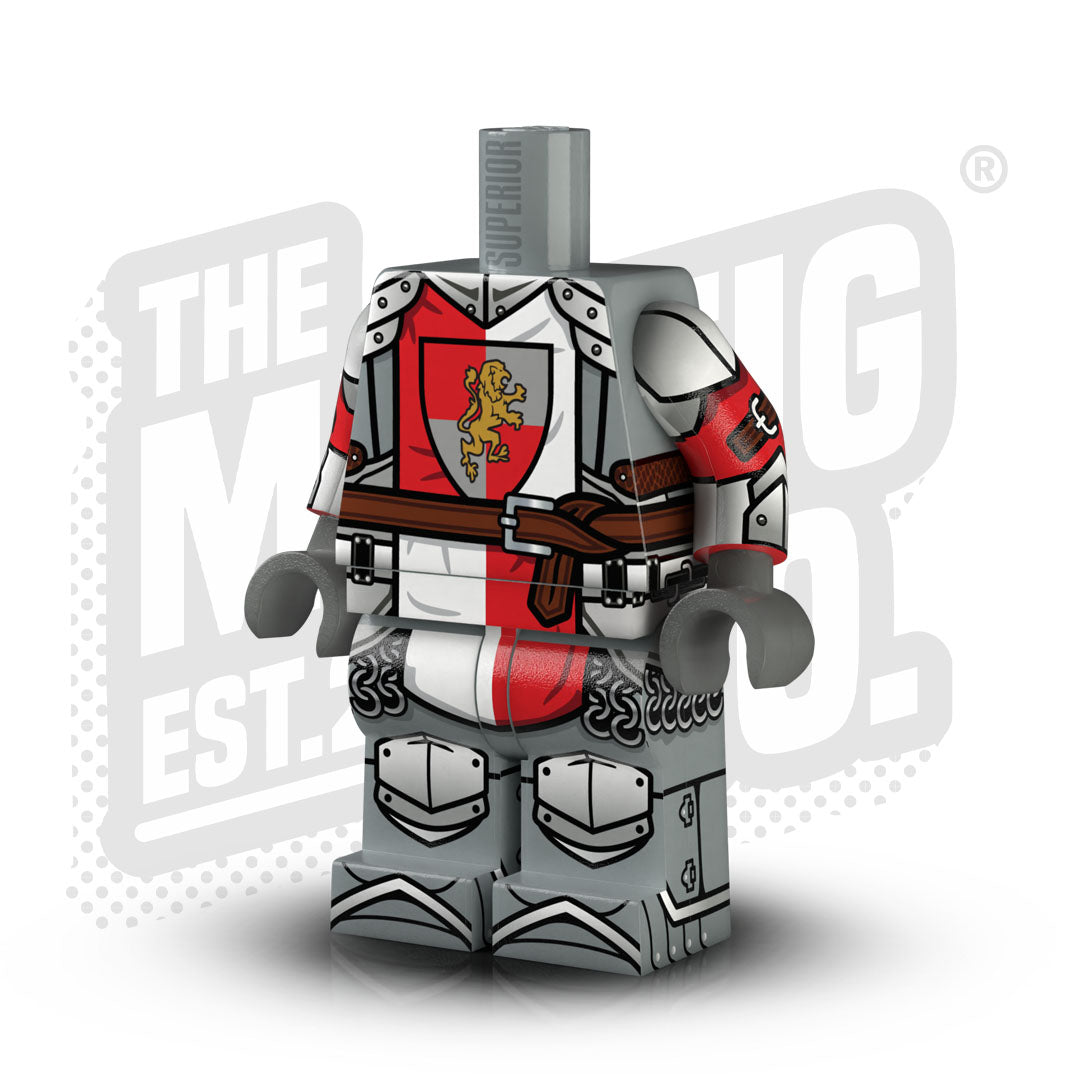 Custom Printed Lego - Castle Knight Body - Lion Kingdom - The Minifig Co.