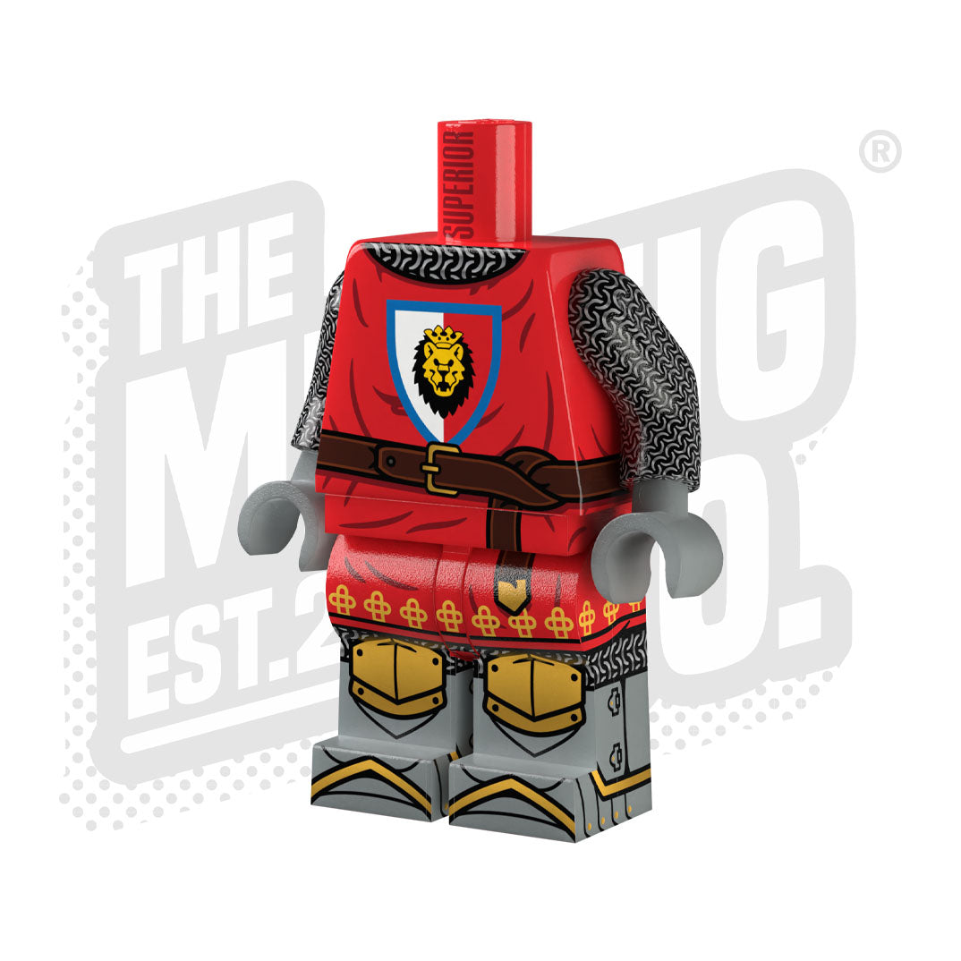 Custom Printed Lego - Castle Faction Body (Royal Knights) - The Minifig Co.