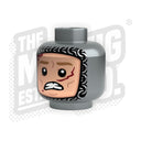 Custom Printed Lego - Chainmail Heads (Flat Silver) - The Minifig Co.