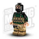 Custom Printed Lego - SOF Operator Minifig (DarkGreen/Tri-Color) - The Minifig Co.