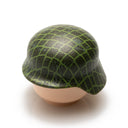 Custom Printed Lego - Netted/Weathered Stahlhelm (OD) - The Minifig Co.