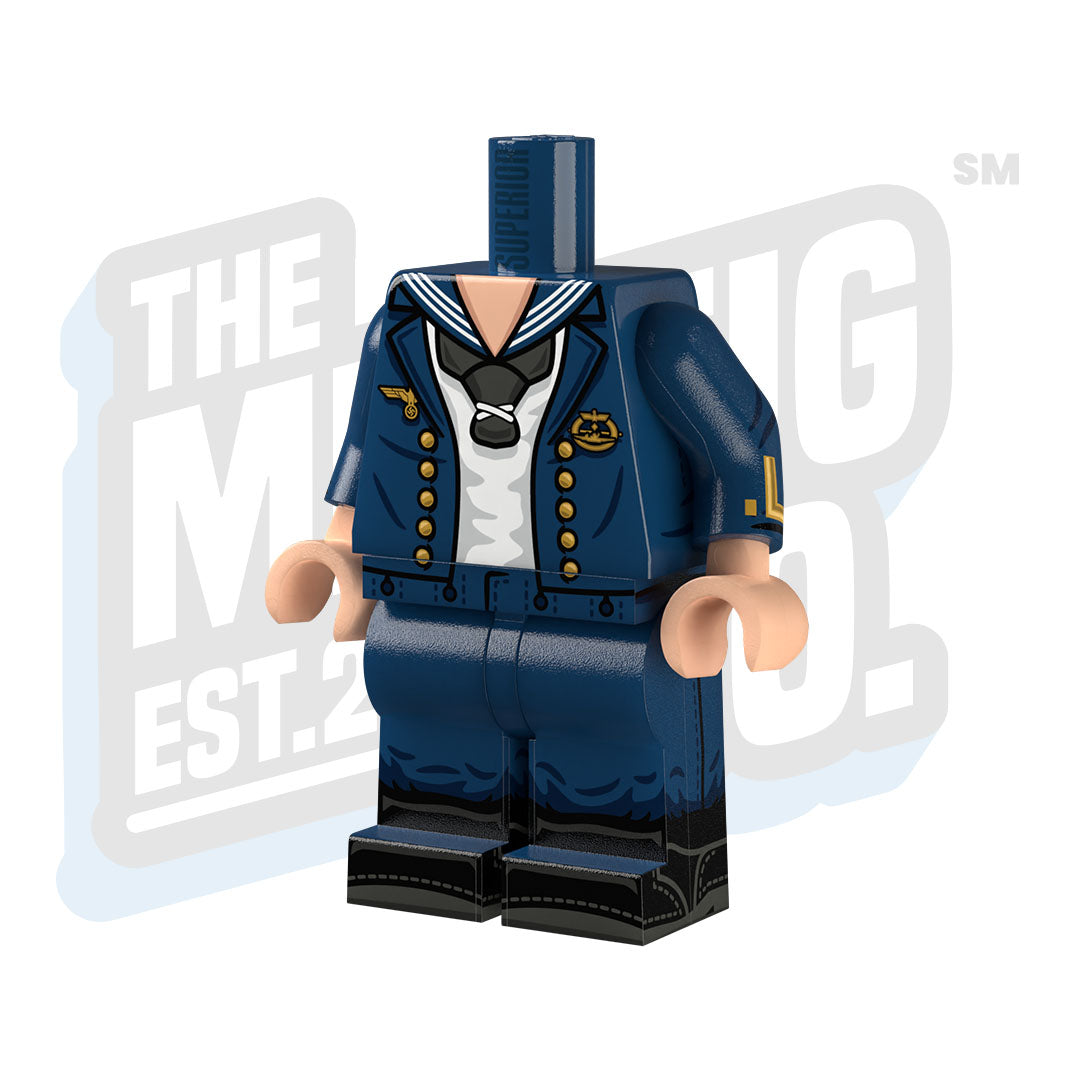 Custom Printed Lego - WWII Kriegsmarine Body (Parade Jacket) - The Minifig Co.