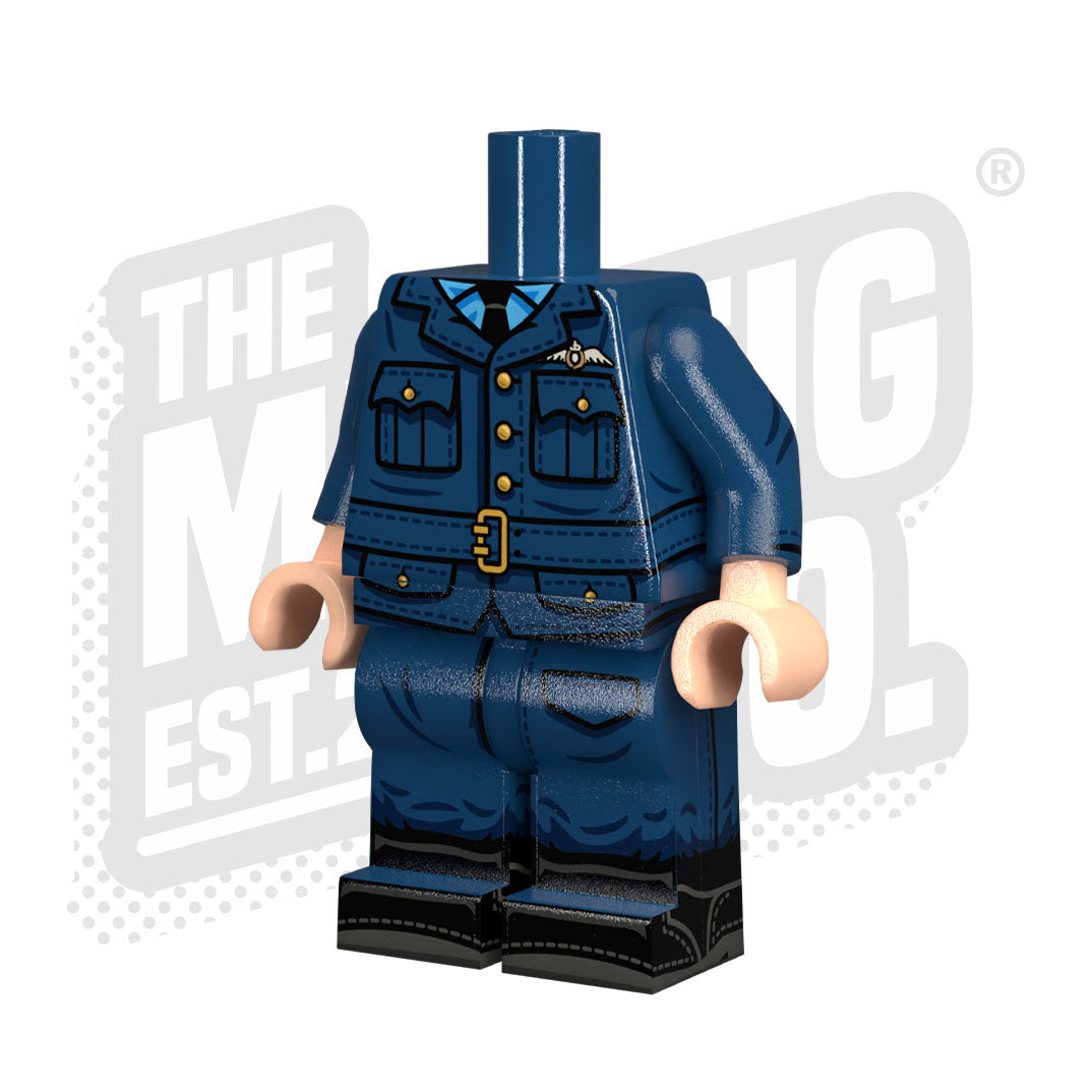 Custom Printed Lego - WWII RAF Body (Dress) - The Minifig Co.