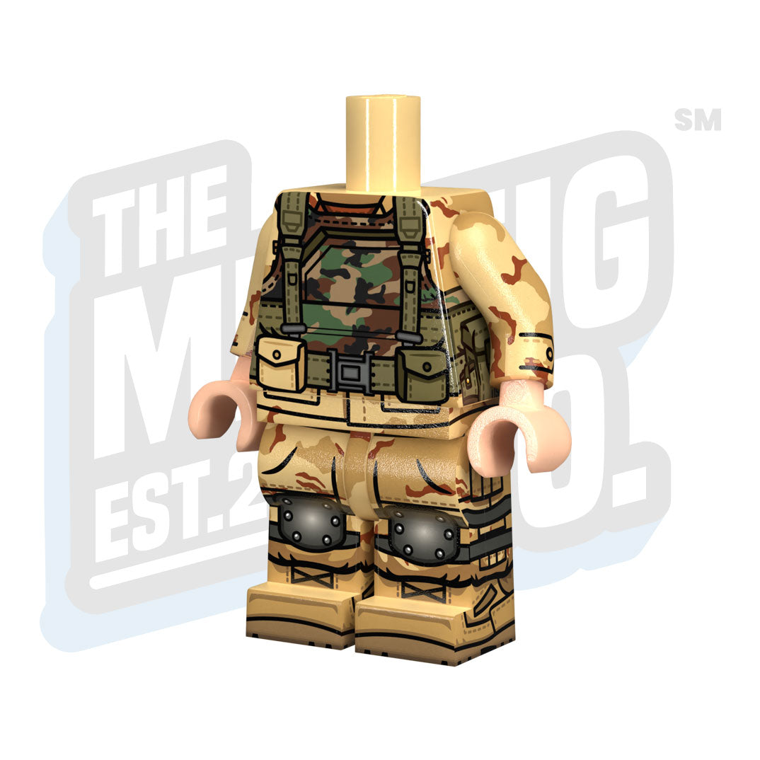 Custom Printed Lego - U.S. Tri-Color Body (Ranger #01) - The Minifig Co.