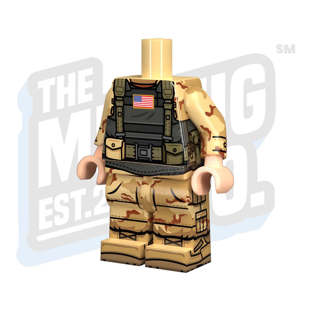 Custom Printed Lego - U.S. Ranger Body #02 - The Minifig Co.