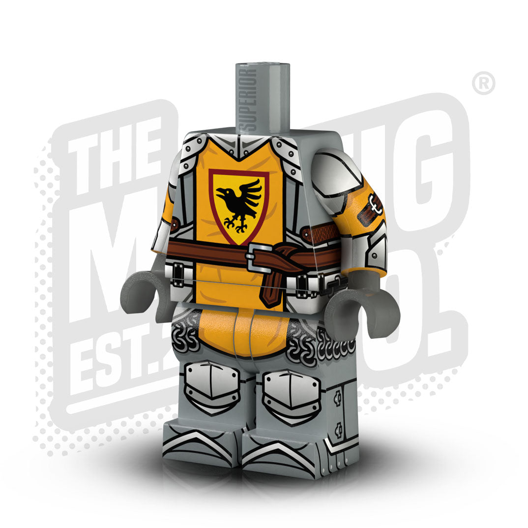 Custom Printed Lego - Castle Knight Body - Raven BLO - The Minifig Co.