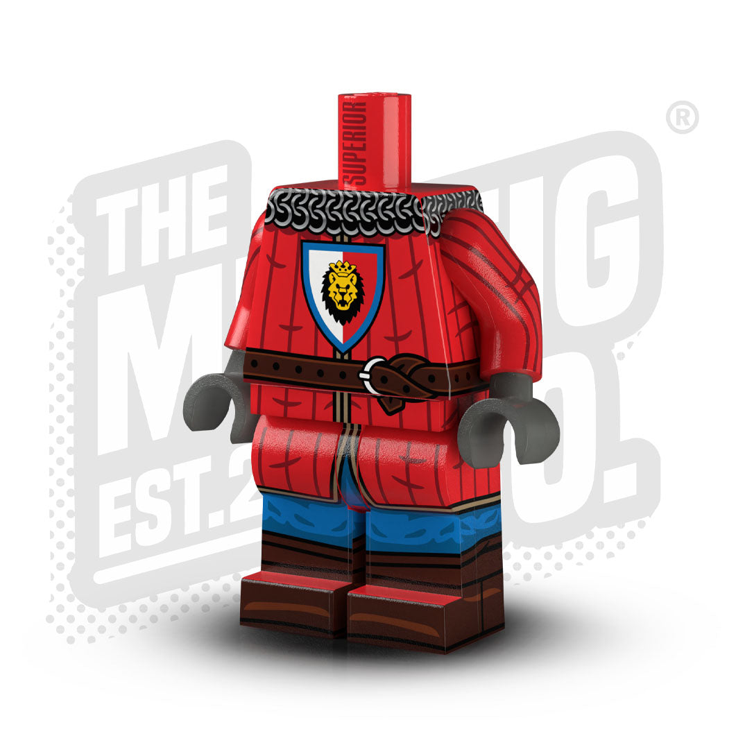 Custom Printed Lego - Royal Knight Padded Gambeson Body - The Minifig Co.