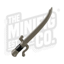 Custom Printed Lego - Falchion Saber Overmold (Old Grey/Black) - The Minifig Co.