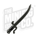 Custom Printed Lego - Falchion Saber Overmold (Pearl Dark Grey/Black) - The Minifig Co.