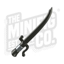 Custom Printed Lego - Falchion Saber Overmold (Pearl Dark Grey/Silver) - The Minifig Co.