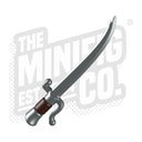 Custom Printed Lego - Falchion Saber Overmold (Silver/Dark Brown) - The Minifig Co.