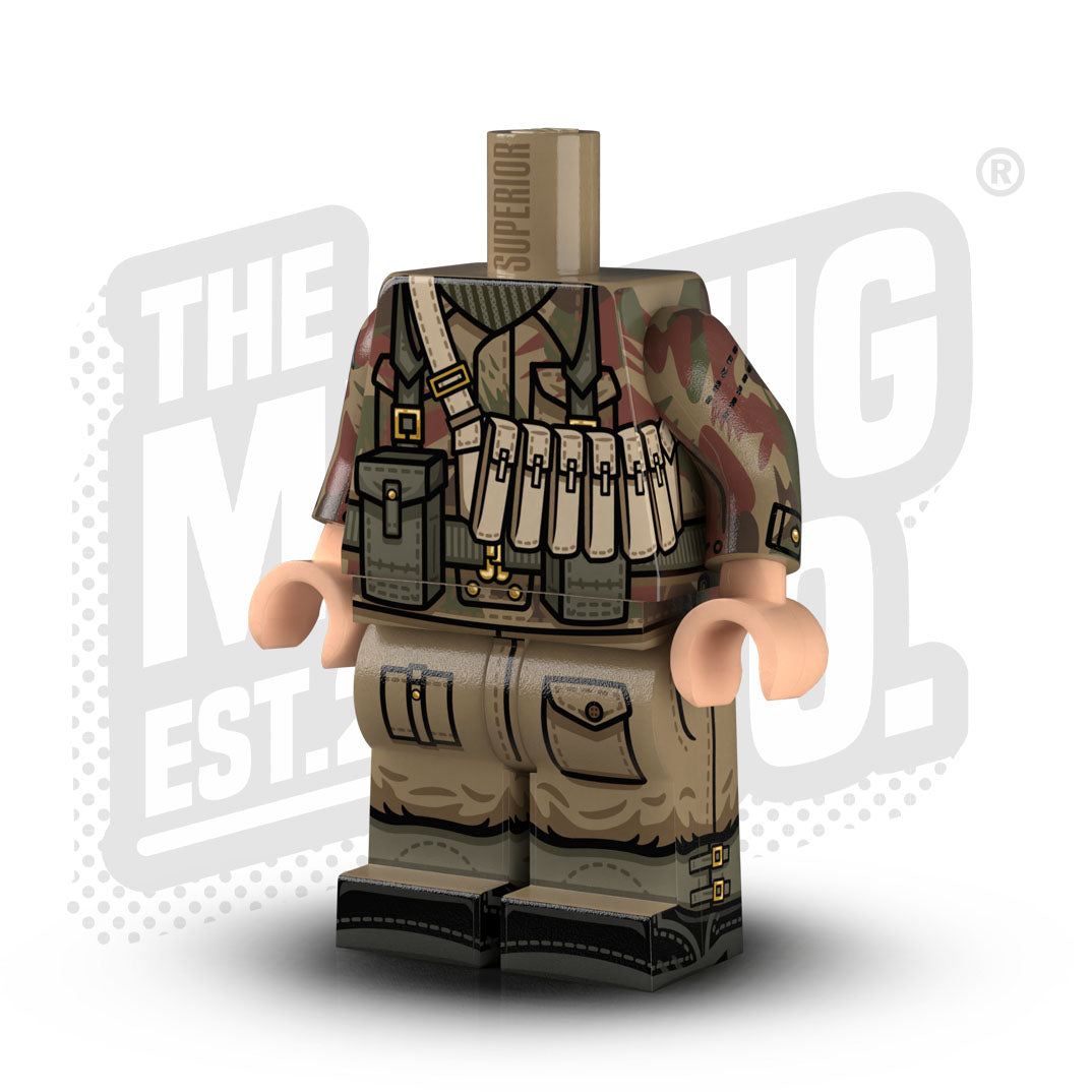 Custom Printed Lego - WWII British SAS Bandolier #1 Body - The Minifig Co.