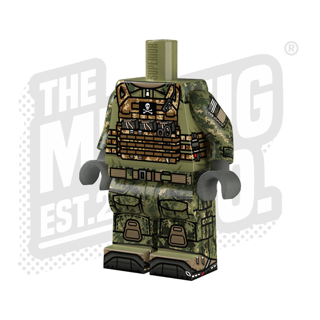 Custom Printed Lego - U.S. Navy Seal Body #01 - The Minifig Co.