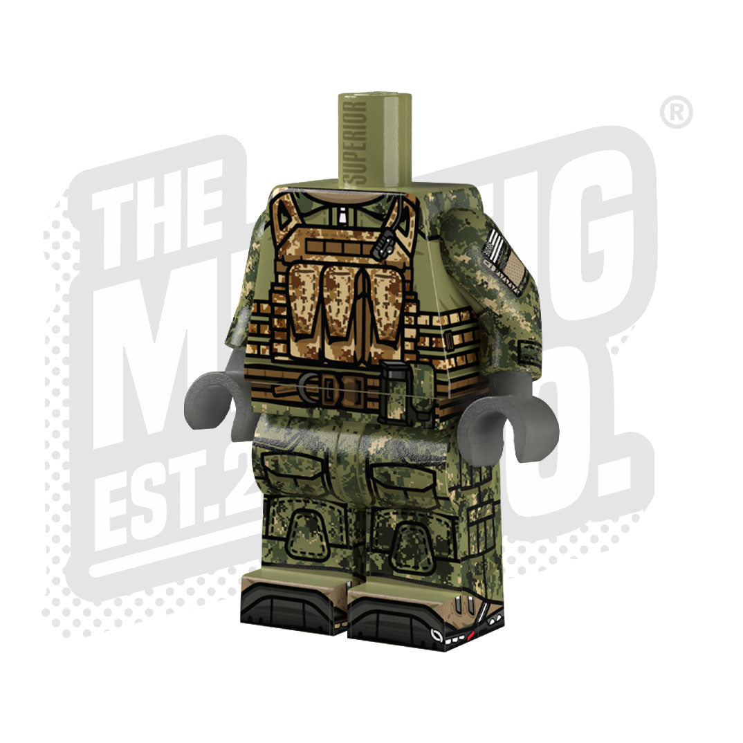 Custom Printed Lego - U.S. Navy Seal Body #03 - The Minifig Co.