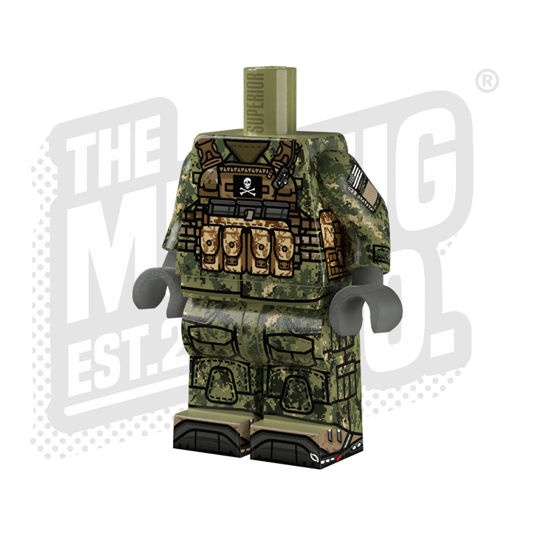 Custom Printed Lego - U.S. Navy Seal Body #04 - The Minifig Co.