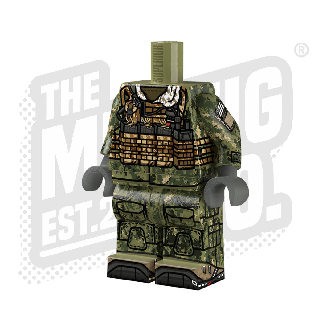 Custom Printed Lego - U.S. Navy Seal Body #05 - The Minifig Co.