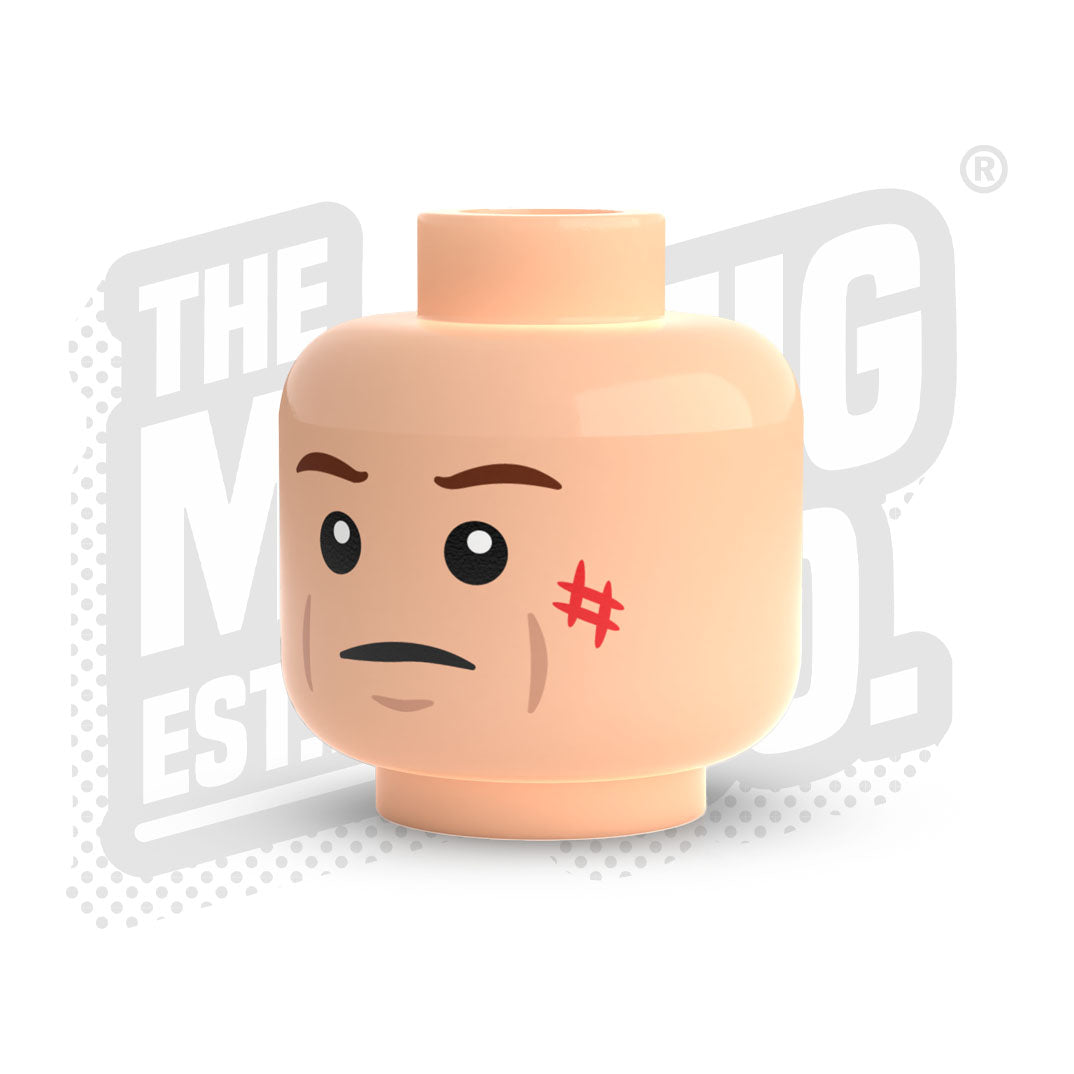 Custom Printed Lego - Smirk Head #05 - The Minifig Co.