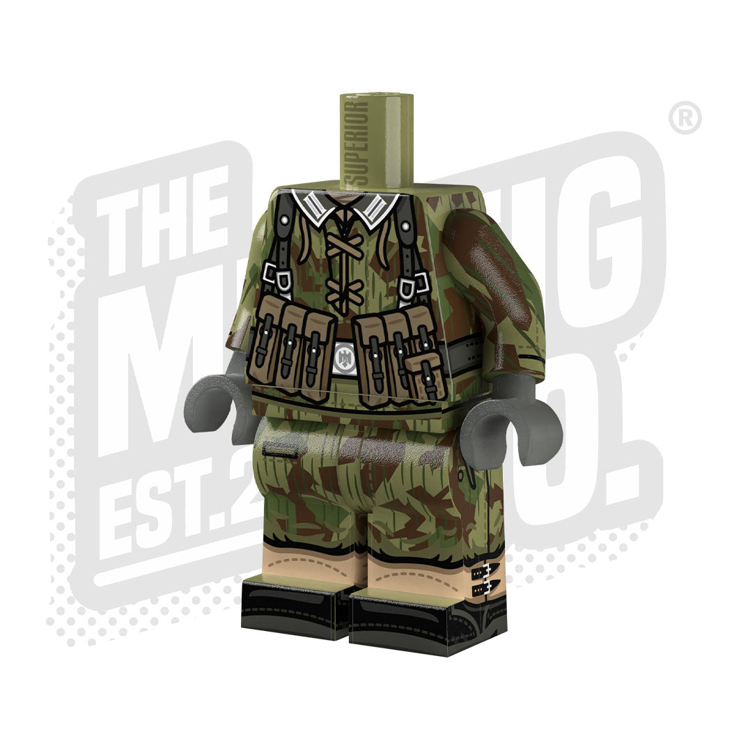 Custom Printed Lego - German Splinter Infantry (Olive MP40) - The Minifig Co.