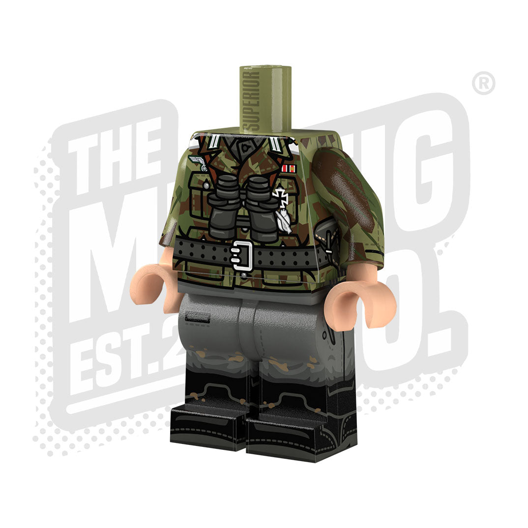 Custom Printed Lego - German Splinter Hauptmann (Olive) - The Minifig Co.
