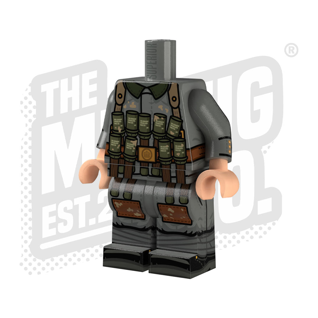 Custom Printed Lego - German WW1 Stormtrooper (Grenade/Muddy) - The Minifig Co.