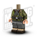Custom Printed Lego - German Smock Body - Summer Palm (Officer) - The Minifig Co.
