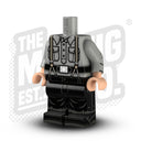 Custom Printed Lego - German Field Service Shirt - Black - The Minifig Co.