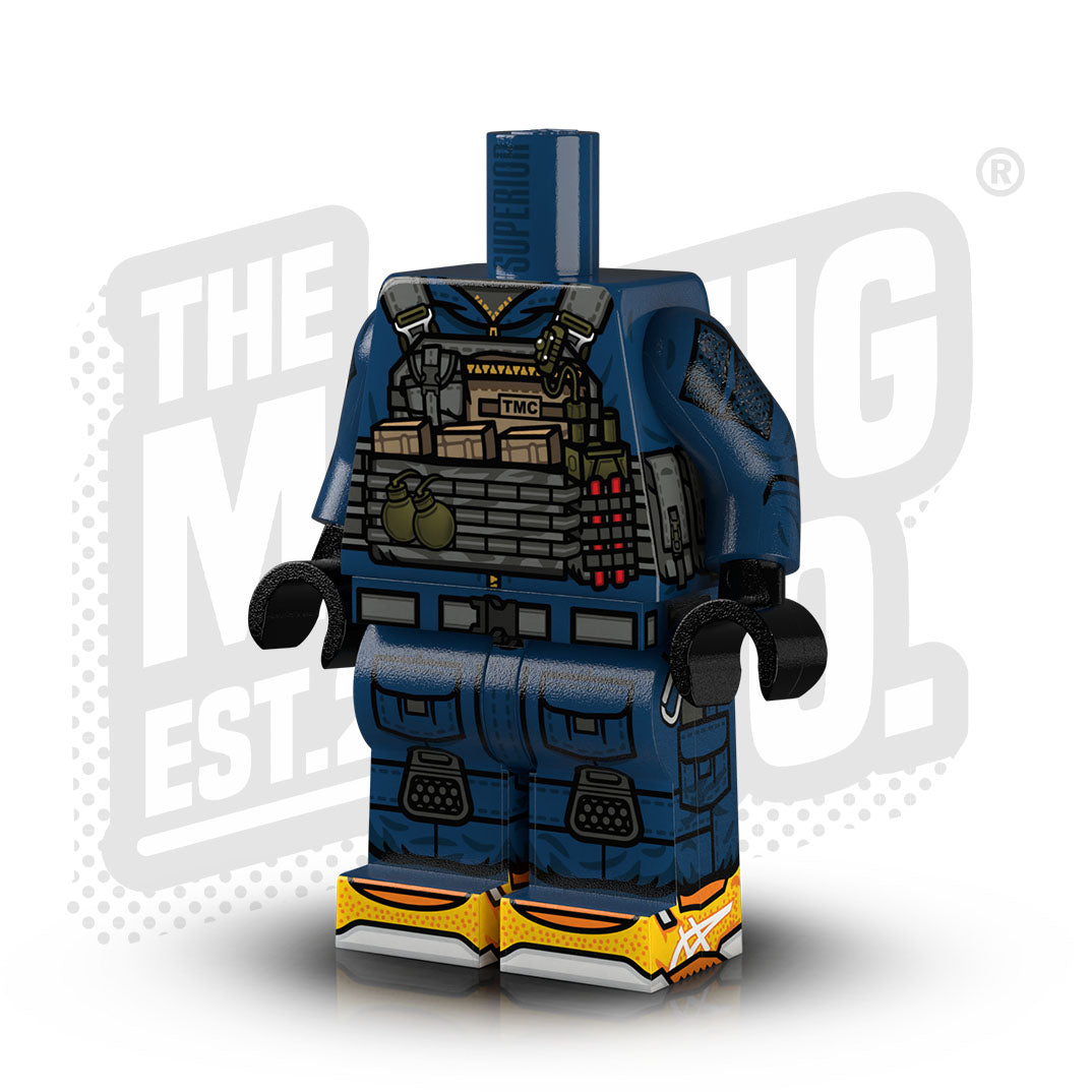 Custom Printed Lego - Modern Operator Rig (Dark Blue) - The Minifig Co.