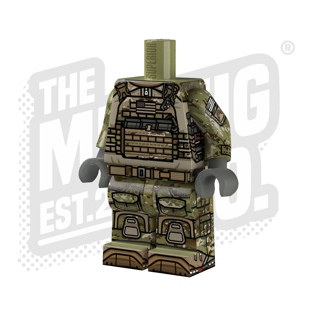 Custom Printed Lego - U.S. Ranger Body #01 - The Minifig Co.