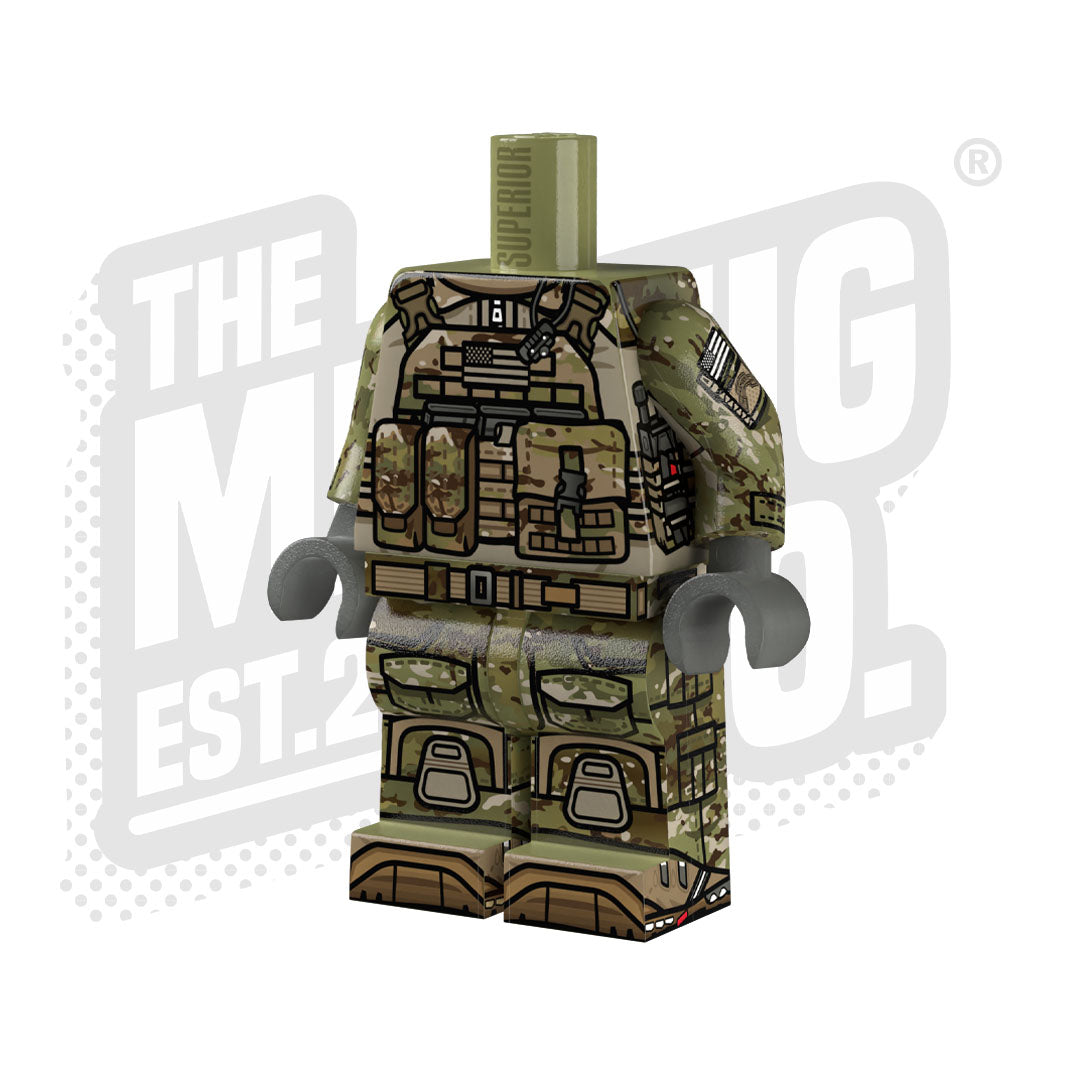 Custom Printed Lego - U.S. Ranger Body #03 - The Minifig Co.