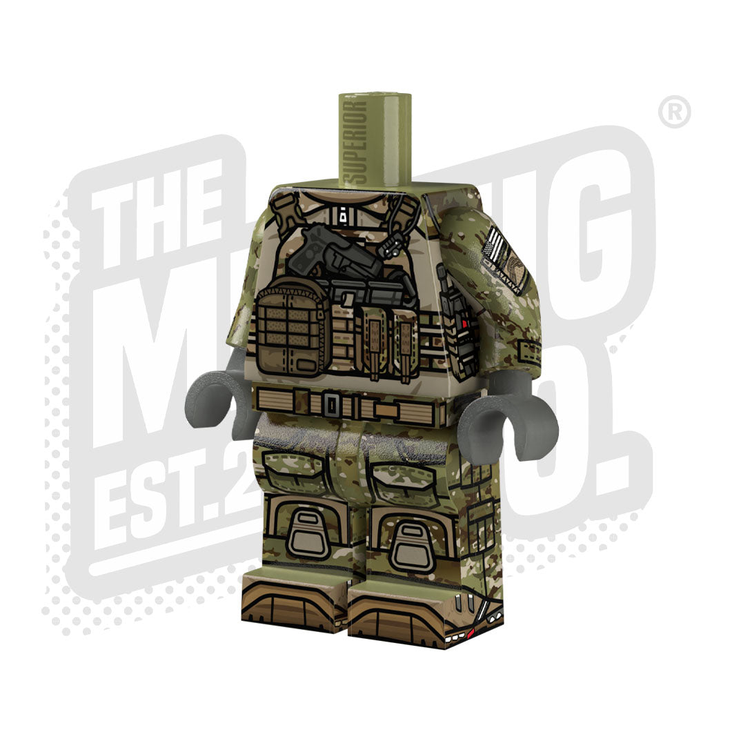 Custom Printed Lego - U.S. Ranger Body #04 - The Minifig Co.