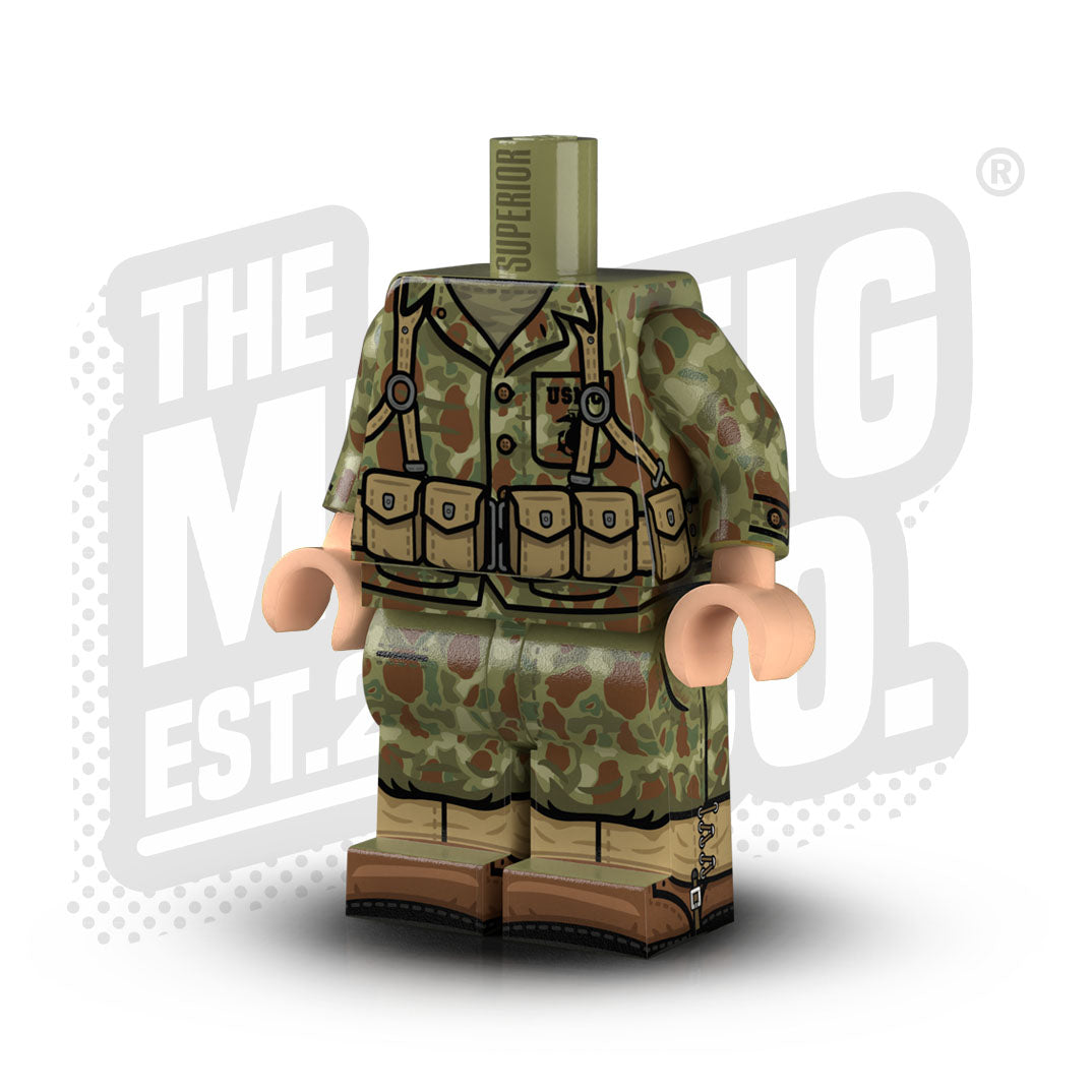 Custom Printed Lego - WWII USMC Frogskin #03 - The Minifig Co.